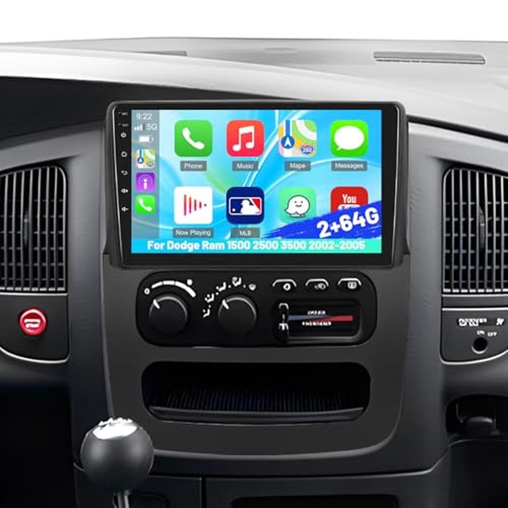 Dodge Ram Radio: 2G+64G Android Touch Screen Car Stereo – Front View