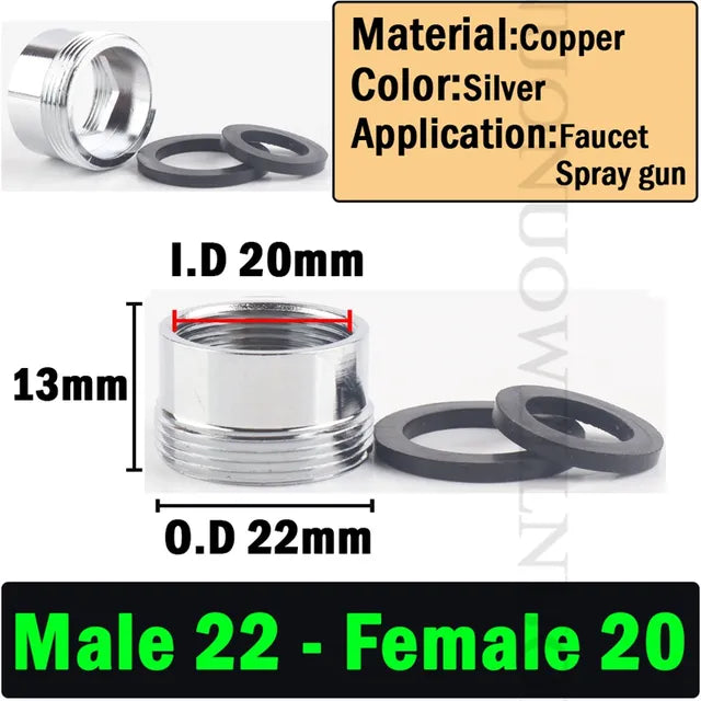 Stainless Steel Faucet Connector Adapter (2pcs/Lot)