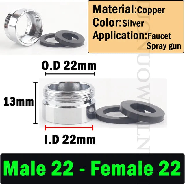 Stainless Steel Faucet Connector Adapter (2pcs/Lot)