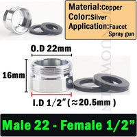 Stainless Steel Faucet Connector Adapter (2pcs/Lot)