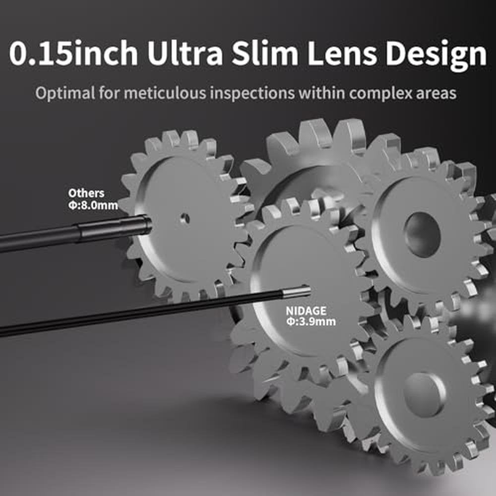 3.9mm Endoscope Camera with Light NIDAGE 1920P HD – Side View