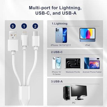 iPhone Reader: 3-in-1 SD Card Reader with Lightning – Side View