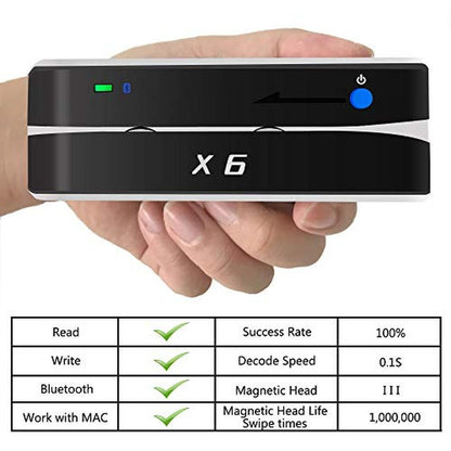 Reader Track: 3-Track Bluetooth X6BT VIP Card Reader Writer – Close-up Detail