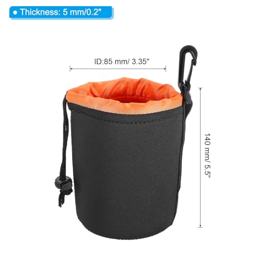 Patikil 3.3" x 5.5" Neoprene Lens Pouch – Side View