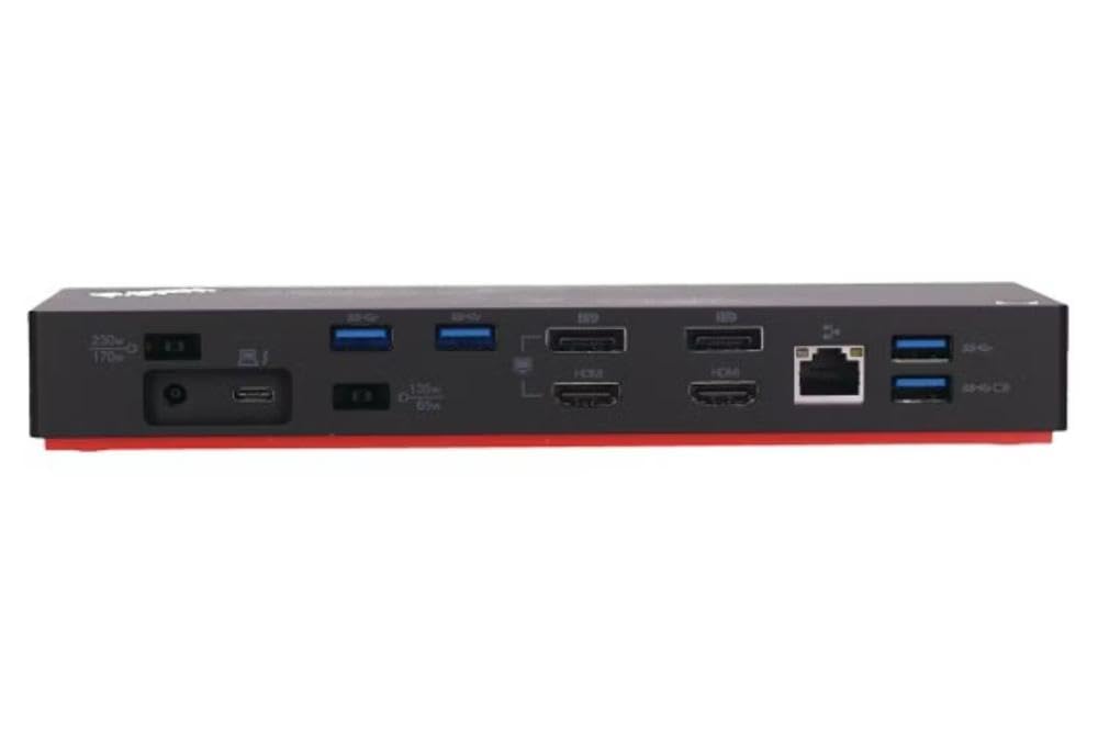 Lenovo ThinkPad Thunderbolt 3 Dock Gen 2 - US - for Notebook - 135 W - USB Type C - Thunderbolt - Wired Warning: This product can expose you to chemicals including Lead, which is known to the Stat