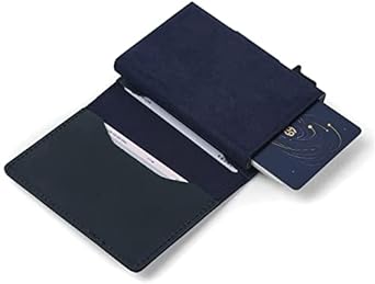 Fermido Airtag Wallet for Men, Blue Leather, Slim Airtag Wallet for Men