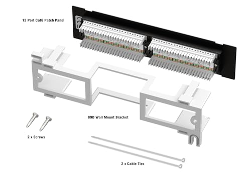 iwillink 12 Port 10Gbps Cat6A Network Patch Panel with Wall – Packaging
