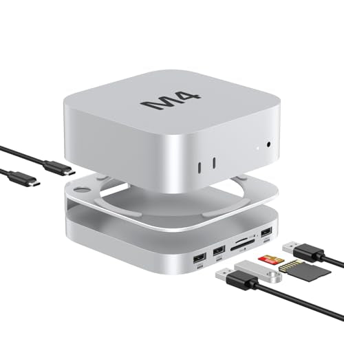 Mac Akyyajaure Hub: 9-in-1 Aluminum Stand and Dock for Mac – Front View