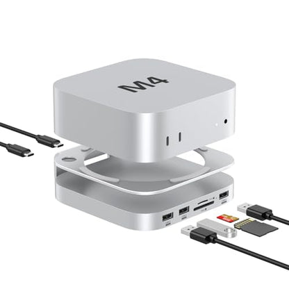Mac Akyyajaure Hub: 9-in-1 Aluminum Stand and Dock for Mac – Front View