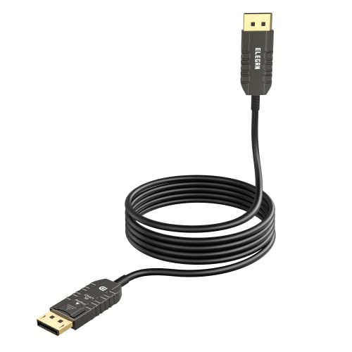 Elecan Cable: Elecan 8K Fiber Optic DisplayPort 1.4 Cable – Front View