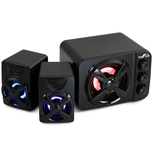 Befree Sound Color LED 2.1 Gaming Speaker System – Side View