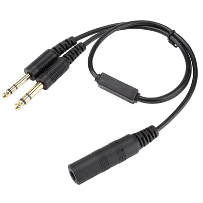 Adapter Headset: Black Universal Aviation Headset Adapter – Front View