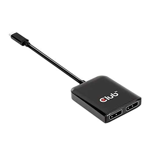 Club 3D CSV-1555: USB3.2 Gen2 Type-C to DisplayPort Dual – Front View