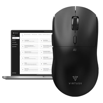 Mouse Voice: Virtusx Jethro V1 AI Mouse – Front View