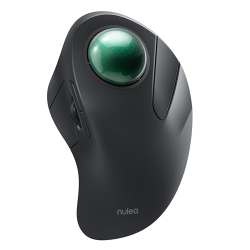 Trackball Mouse: Nulea Wireless Ergonomic Rechargeable – Front View