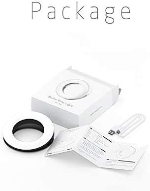 Selfie Ring Light, XINBAOHONG Rechargeable Portable Clip-on Selfie Fill Light with 40 LED for Smart Phone Photography, Camera Video, Girl Makes up (White, 40LED)