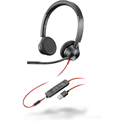 Wired Stereo Headset: Plantronics Blackwire 3325 with Boom – Front View