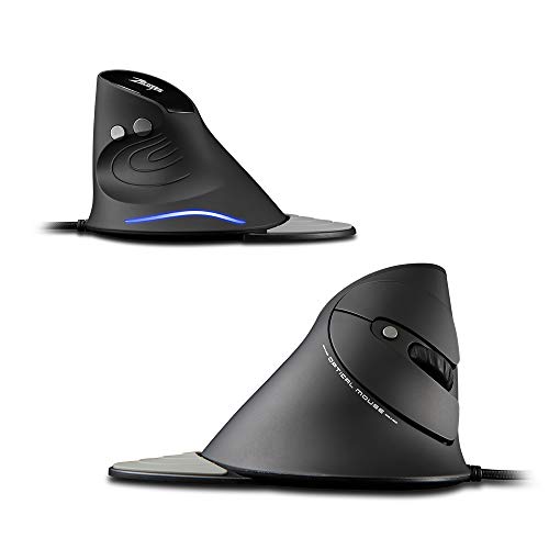Mouse Zelotes: Zelotes Wired Vertical Mouse 3200DPI 6 – Back View