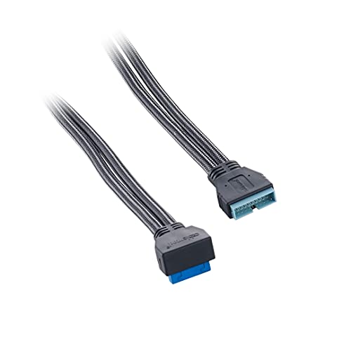 CableMod ModMesh: Premium Sleeved Right Angle Internal USB – Side View