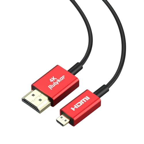 Rulykar 6ft: 4K Micro HDMI to HDMI Cable – Front View