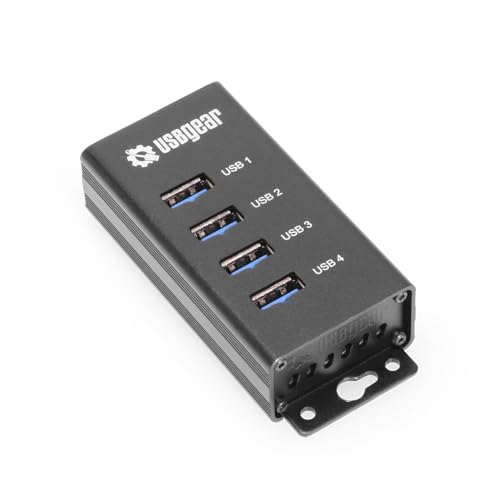Port Charging: 4-Port USB 3.2 Gen 1 Mountable Charging Hub – Front View
