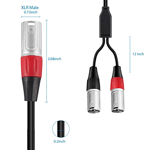 XLR Audio: Devinal USB to Dual XLR Male Output Cord – Packaging