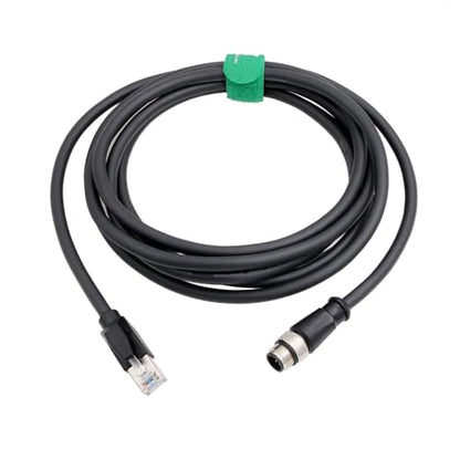 HangTon Ethernet M12 8 Pin A-Code RJ45 Cable – Front View