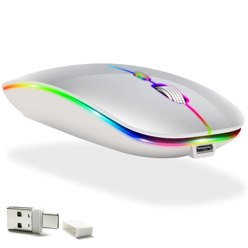 Led Mouse: KLO Rechargeable Mouse BT5.2 Type-C USB 2.4G – Front View