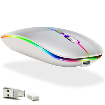 Led Mouse: KLO Rechargeable Mouse BT5.2 Type-C USB 2.4G – Front View