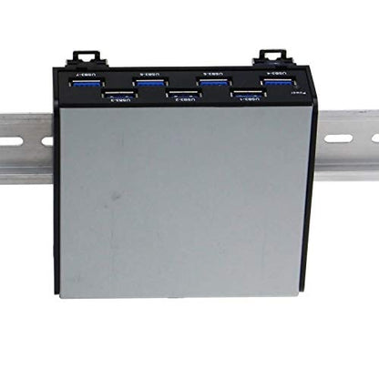 Mounting Sedna: SEDNA USB 3.1 Gen 1 7 Port DIN-Rail – Side View