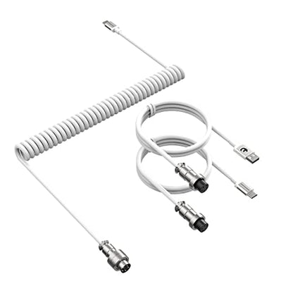 Cable Ziyou: ZIYOU LANG 2 in 1 Custom Coiled USB C to A and – Front View