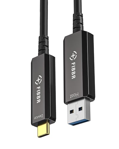 FIBBR Fiber Optic USB3.2 Cable – Front View