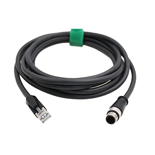 HangTon Ethernet M12 8 Pin A-Code RJ45 Cable – Side View
