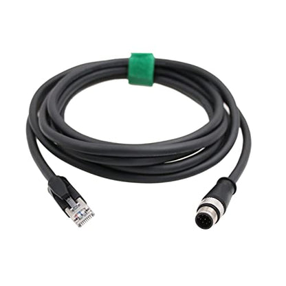 HangTon Ethernet M12 8 Pin A-Code RJ45 Cable – Side View