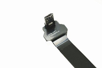 Permanent Black FPV Cable: 90-Degree Micro USB to Standard – Close-up Detail