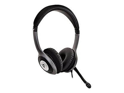 HU521 Deluxe: V7 HU521 Deluxe USB Stereo Headphones with – Side View