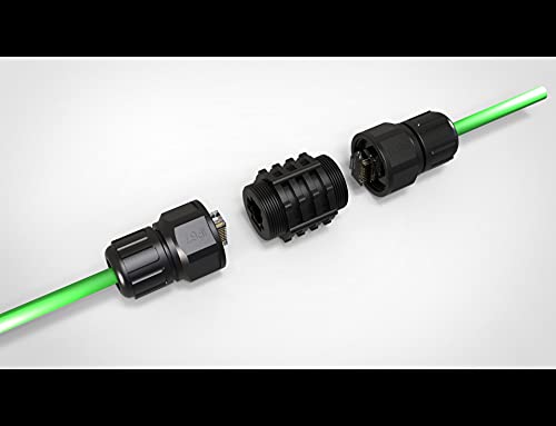 Connector LAN: Axawibe 5 Pcs RJ45 Waterproof CAT6/CAT5E/CAT5 – Close-up Detail