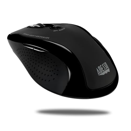 Adesso iMouse G25: Wireless Ergonomic RF Laser Mouse – Side View