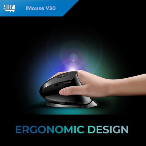 Adesso iMouse V30: Wireless Adjustable Vertical Ergonomic – Close-up Detail