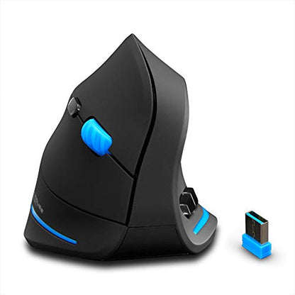 ZLOT Vertical Wireless Mouse: 2.4G USB Optical Ergonomic – Front View