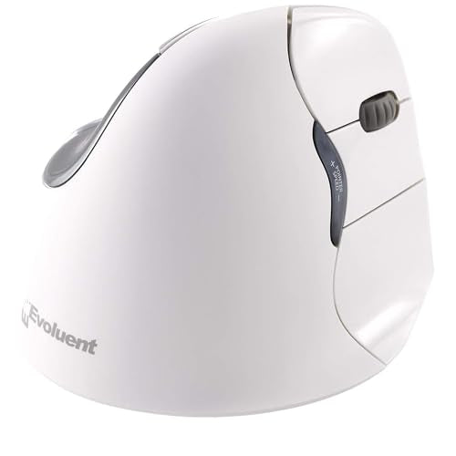 Ergonomic Mouse: Evoluent VerticalMouse VM4RB White Regular – Front View