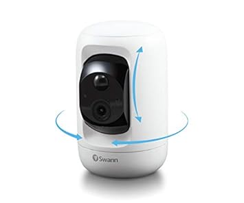 Swann Pan & Tilt Indoor Home Security Camera, Remote Control Camera Movement, Full HD 1080p Video, WiFi Connection, Night Vision, Alexa/Google (SWIFI-PTCAM232GB-GL)