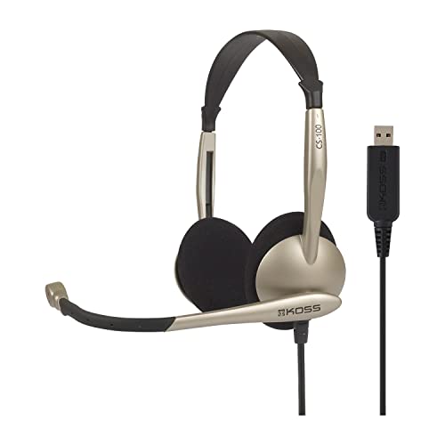 Koss CS100 USB: Koss CS100 Double Sided On-Ear Headset with – Front View