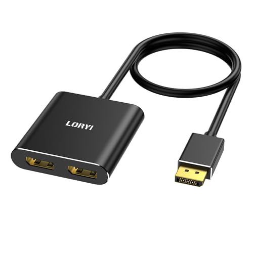 DisplayPort to Dual DisplayPort Splitter Adapter – Front View