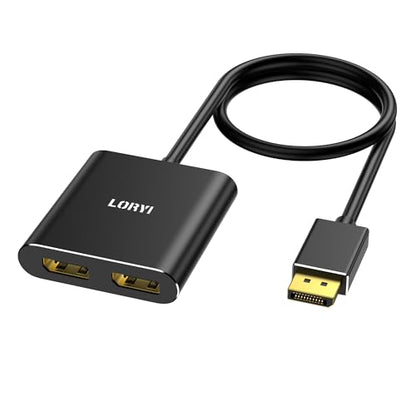DisplayPort to Dual DisplayPort Splitter Adapter – Front View