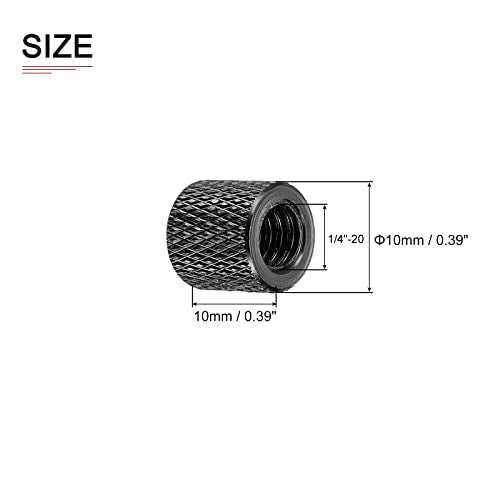 DTGN 1/4"-20x0.39(DxH) Tripod Nuts – Side View