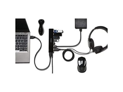 Kensington K39123AM UH7000C USB 3.0 7-Port Hub with Charging – Side View
