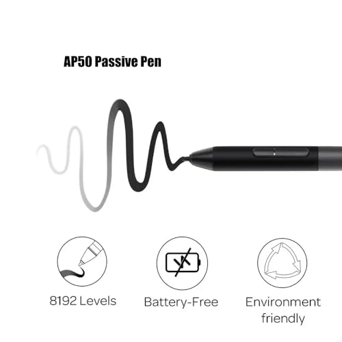 Pen AP50: GAOMON ArtPaint AP50 Digital Passive Stylus with – Side View