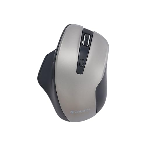 Verbatim Silent Ergonomic Wireless Blue LED Mouse – Front View