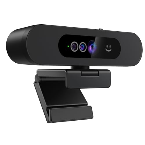 Window Hello Webcam: 1080p 30fps Camera with Noise-Reducing – Front View